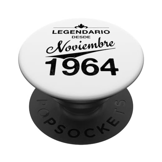 60 cumpleaños Nacido en Noviembre de 1964 Vintage 60 años PopSockets PopGrip Intercambiable