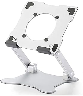 LZZ Tablet Stand Adjustable, Desktop Stand Holder Dock Compatible with Tablet Such as iPad Pro 9.7, 10.5, 12.9 Air Mini 4 3 2, Kindle, Nexus, Tab, E-Reader - Silver