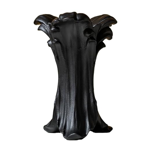 ZgdLScyF Gothic Ceramic Vase 8.746.465.63inches Matte Black Flower Vase for Red & Black Roses Dark Academia Witchy Aesthetic Vase for Bedroom Living Room Dining Table