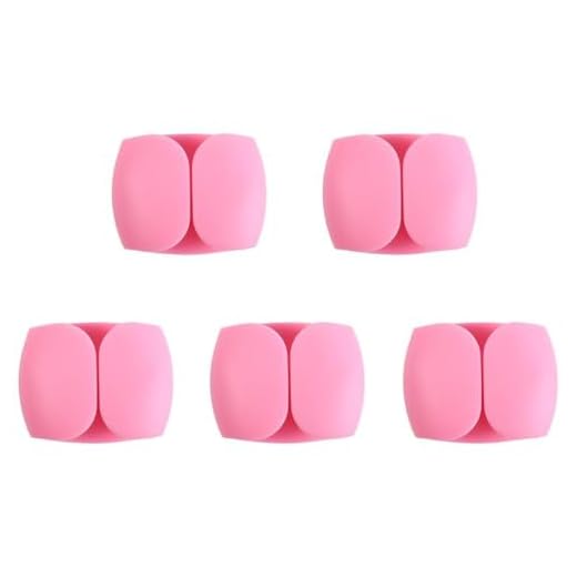 Cord Clip 5pcs Cable Management Cable Holder Simplicity Wire Winder Wire Cord Protector Portable Cable Organizer Office Desktop(Rose red-5pcs)
