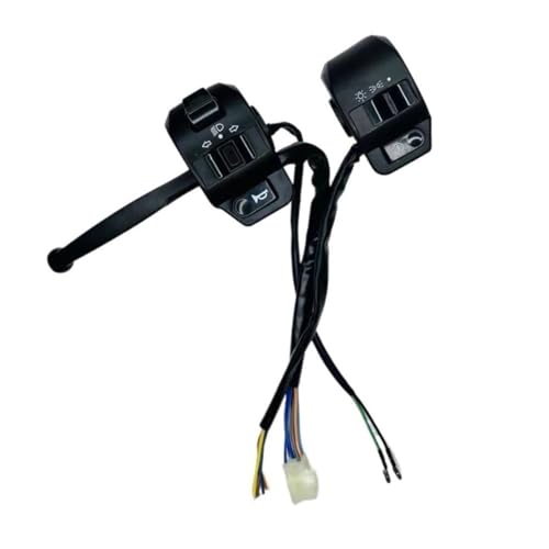 Commande guidon 12v étanche avec clignotant et klaxon pour scooter Gy6