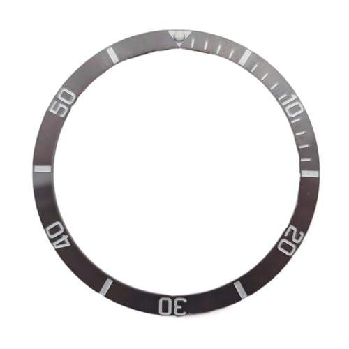 1pc 37.2mm Watch Bezel Insert Ceramic-Aluminum Bezel Fit 39mm Automatic Watch Case For Ring Parts Automatic Watch Replacement(R7-Ceramic)