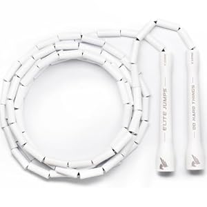 EliteSRS Cuerdas de saltar de PVC de 6 mm para fitness, cuerda de saltar ajustable para interiores y exteriores con asas irrompibles y PVC ultra duradero que no se dobla | Cuerda de saltar para