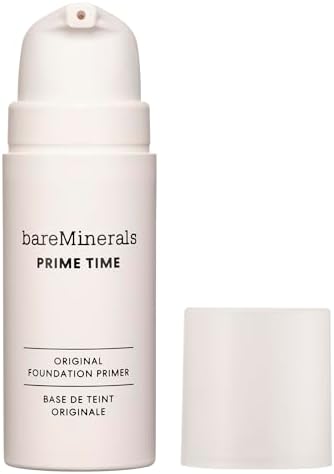 bareMinerals Prime Time Original Foundation Primer – 24HR Wear, Smooths Texture, Controls Shine, Extends Makeup Wear & Nourishes Skin, Non‑Comedogenic