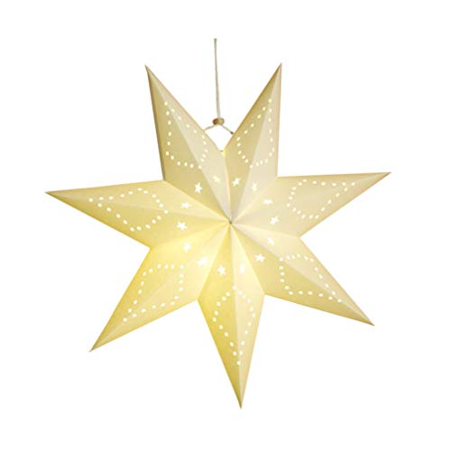 WINOMO 45cm Paper Star Lantern Lampshade Hollow Out Paper Star Lanterns for Christmas Xmas Wedding Party Home Hanging Decorations
