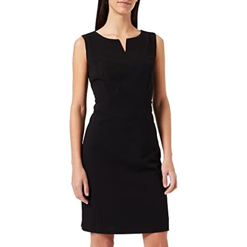 Taifun Damen Etuikleid aus eleganter Stretch-Qualität ärmellos Kleid Langarm kurz Kleid unifarben knieumspielend Cover