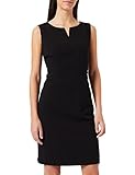Taifun Damen Etuikleid aus eleganter Stretch-Qualität ärmellos Kleid Langarm kurz Kleid unifarben knieumspielend, kurz Schwarz 44