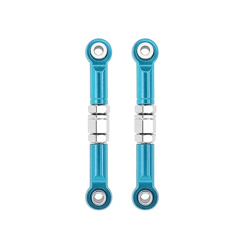 Rc Special Connecting Rod for MJX H16 16207 16208 16209 16210 1/16 2pcs Metal Front Steering Connecting Rod RC Car Parts and Accessories Upgrade Replacement and Use(Blue)