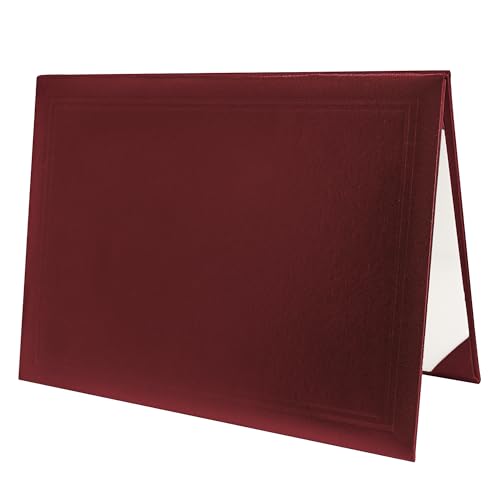 GraduatePro Certificate Holder A4 Diploma Cover Document Padded Graduation University Paper Smooth Maroon 1pcs
