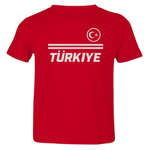 Turkiye Soccer Fans Nation Pride Supporters Toddler T-Shirt (Red, 2T)