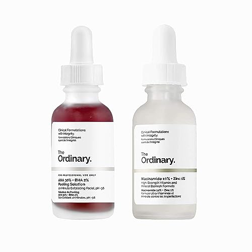 The Ordinary Niacinamide 10% + Zinc 1% (30ml) & AHA 30% + BHA 2% Peeling Solution 30ml