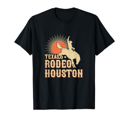 Houston Texas Rodeo Vintage Western Retro Cowboy T-Shirt