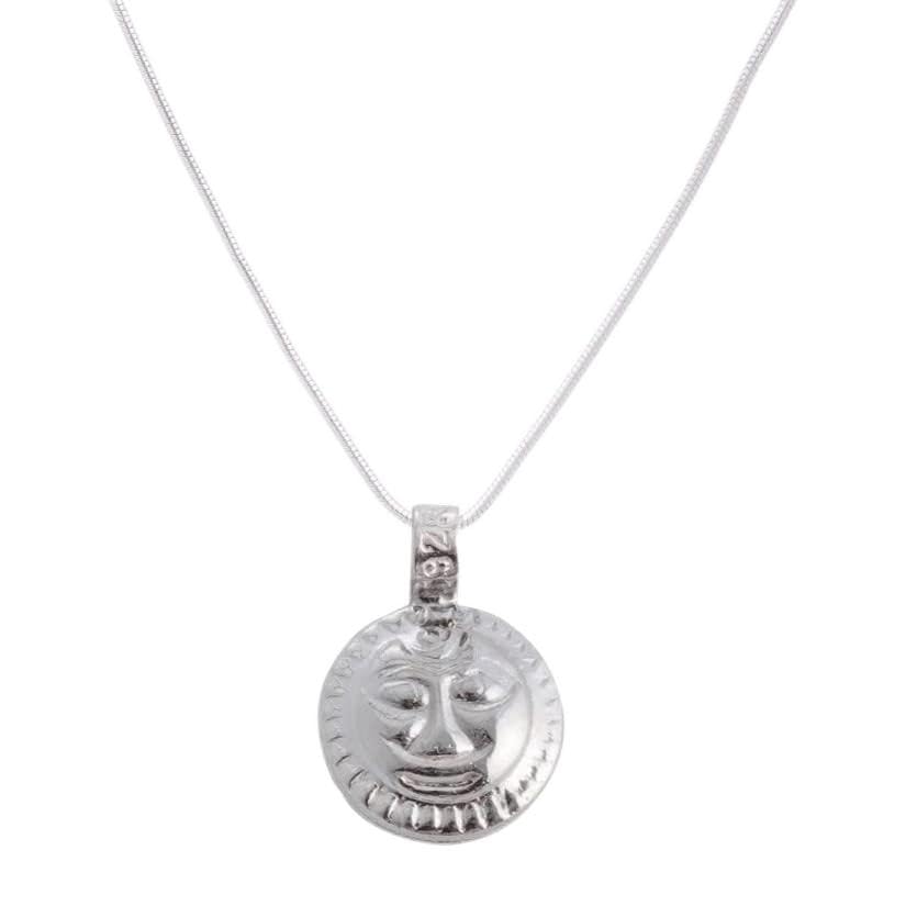 DHRUVS COLLECTION Exclusive 925 Pure Silver BIS Hallmarked Sun Pendant for Girls, Boys, Women & Men (UNISEX) Weight – 3 Grams Approx