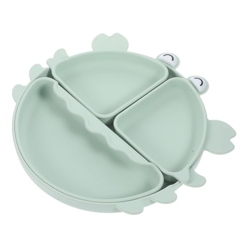 PRETYZOOM Silicone Plate for Boys and Girls Meal Bowl Compartment Safe Easy to Use Training Plate