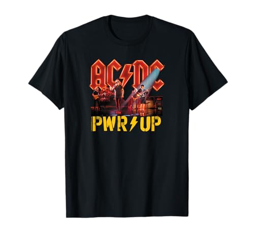 AC/DC Rock Music Band PWRUP Stage Lights Camiseta