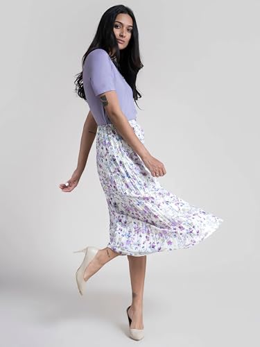 Image of OTABU | Stylish Women's A-Line Skirt with Floral Print