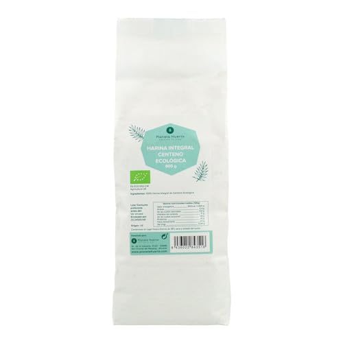 PLANETA HUERTO | Harina Integral de Centeno Eco 800 g – Alta en Fibra y con Bajo Índice Glucémico