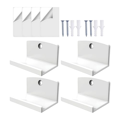 Genérico Soporte De para Discos De - Juego De 4 Estantes para Discos De Acrílico | Soporte De De Transparente para LP Y Álbumes, De Almacenamiento De Minimalista, Estante