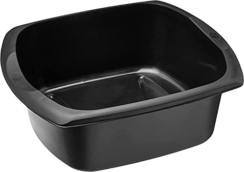 Addis 514616 Small Rectangular Washing Up Bowl, Black, 8 LTR