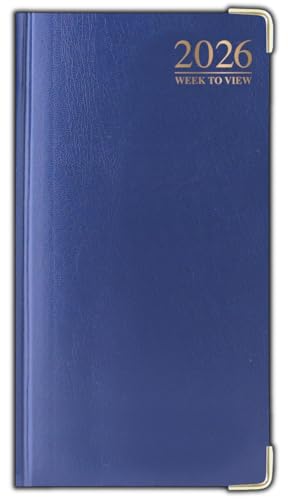 PaulStore 2026 DIARY SLIM LINE WEEK TO VIEW WITH METAL EDGE (Blue)
