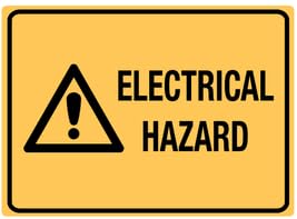 Acrylic Board with UV Printed |Electrical Hazard| Double Side Tape| Size: 160mm X 100mm