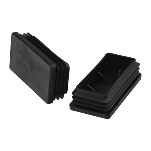 WOLFPACK LINEA PROFESIONAL Contera Plástico Rectangular Interior. Color Negro 80x40 mm Bolsa 100 Unidades.