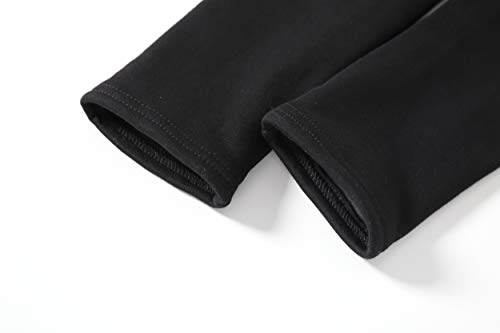 IRELIA Winter Girls Cotton Fleece Lined Leggings Pants Dy Black S - image 6