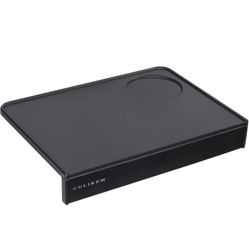 Silicone Espresso Tamper Mat for Square Edge Countertops, Non-Slip Corner Coffee Tamping Pad for...