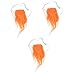 Abaodam 3pcs Pet Hair Accessories Green Wigs Green Outfit Cosplay Wig Halloween Pet Headwear Pet Wig Pet Accessories Elastic Band Orange Pet Wig with Elastic Strap Pet Peaddress Puppy Hat