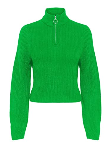 ONLY Suéter de punto femenino con cremallera, Green Bee, M