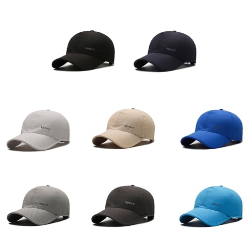 Image of Quick Dry Fit Baseball Cap - Water Repellent Sun Hat for Fishing, Running, Hiking, Golf, Surfing, Sailing, Boating