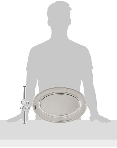 Winco OPL-16 Stainless Steel Oval Platter, 16-Inch by 10.25-Inch - Image 2