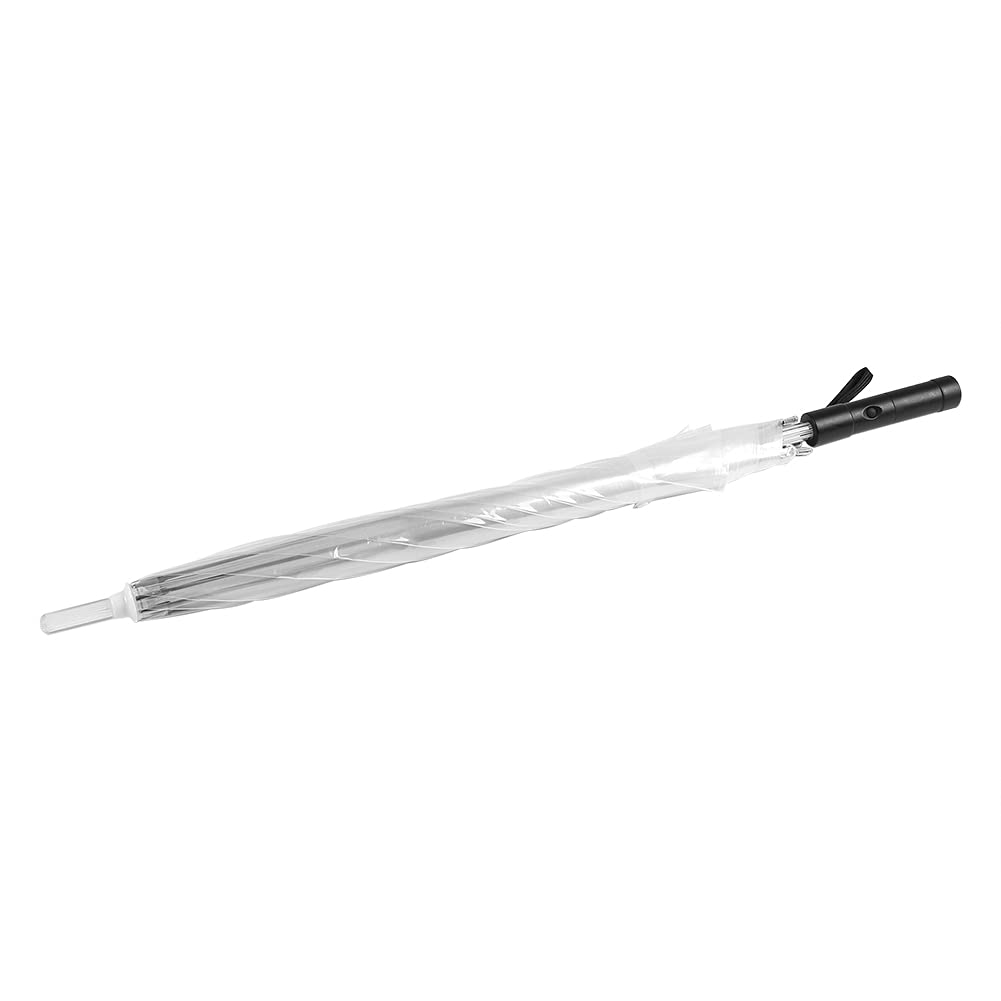 Ombrello a LED a 7 Colori Alimentato a Batteria con Torcia per Passeggiate Notturne Sicure Ottimo Regalo per Uomini Donne E Bambini(Trasparente)