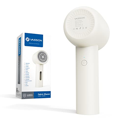 VASSON Fabric Shaver, Electric Lint Remover Rechargeable, Lint Shaver, Sweater Shavers to Remove Pilling, Sweater Defuzzer, Depillers for Clothes, Furniture (Ivory White) by VASSON - Image 2