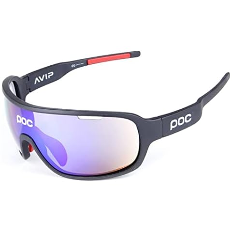 SAWUTPV Polarized Cycling Glasses for Men Women UV400 Sports Bike Sunglasses TR90 MTB Sports Goggles, 5 Interchangeable Lenses (PureWhite) Cover