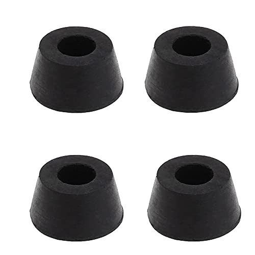 4 pies redondos de goma negra para máquina, 0.98 x 1.26 x 0.67 pulgadas, antideslizantes circulares universales para lavadora, almohadillas para muebles, mesas, sillas, sofás, gabinetes