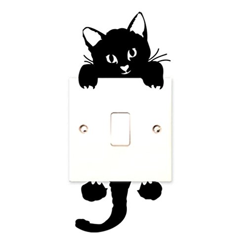 Auxma Cute Funny Schalter Katze Wand Sticker Lichtschalter Decor Aufkleber Kunst Wandbild