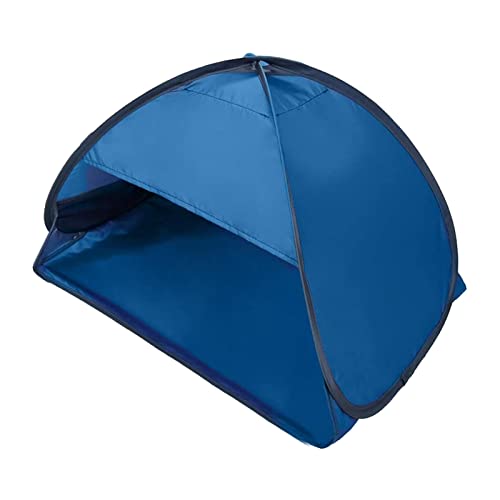 Amagogo Mini Automatic Shade Canopy for Outdoor Activities with Phone Holder, Silver Cloth Blue