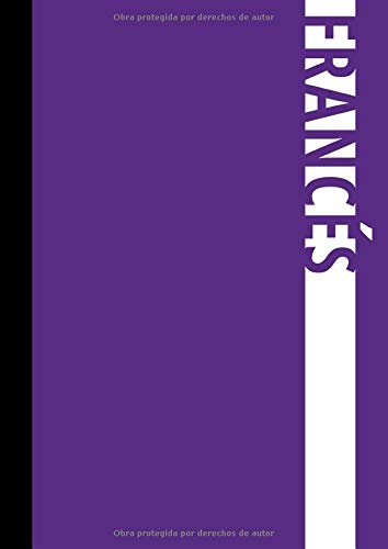 Cuaderno / Notebook de ejercicios francés : Violeta: Formato A4 | páginas forradas y un margen de corrección | 60 páginas