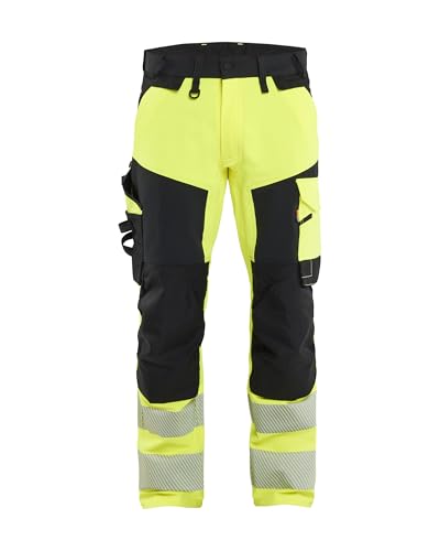 Pantalon de travail stretch 4D jaune fluo Blaklader grande taille 4XL
