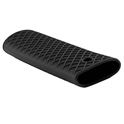EMFGJ Support de poignée Chaude en Silicone Couvercle de poignée de Casserole antidérapant Couvercle de Manchon de poignée résistant à la Chaleur Poêle à Frire Durable Ustensiles de Cuisine,Noir Cover