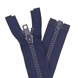YaHoGa 2PCS #5 28 inch Separating Jacket Zippers for Sewing Coats Jacket Zipper Replacement Plastic Zippers Bulk (28
