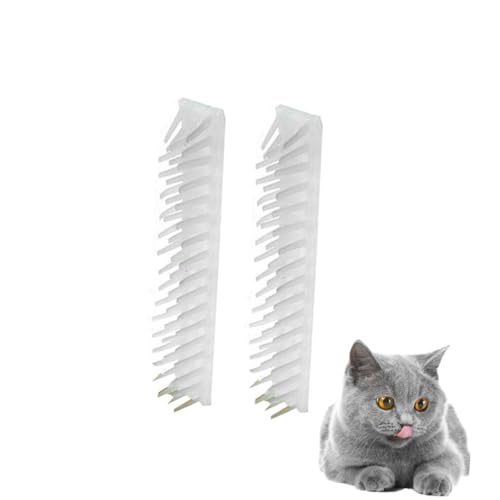 Masajeador de esquina para gatos en pack de 2 unidades cepillo de plástico blanco desmontable 5
