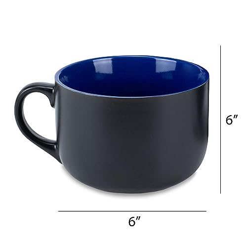 Elanze Designs Conjunto de 2 canecas pop coloridas GG de 680 g - Perfeito para café, cereal, sopa, s