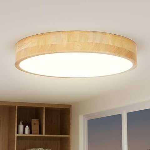 BUTHY 12 Inch Wood Flush Mount Light Cover