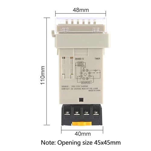 Relais temporisé DH48S-S pour programmation et commutation précise de cycle - 4