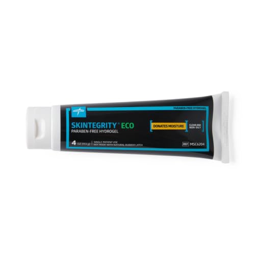Medline Skintegrity Eco Hydrogel First Aid Kit Gel Healing Wound Dressing Solution for First Aid and Medical Use Non-Oily 4 oz. Tube