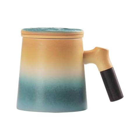 fanquare Ceramic Tea Mug with Infuser Cover