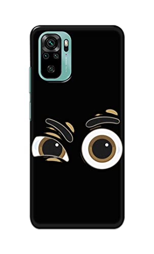 Image of PRINTFIDAA Funky Expression of Cartoon Eyes Printed Designer Hard Back Case Cover for Xiaomi Redmi Note 10, Redmi Note 10S -(VD) MVN1004