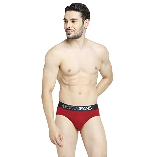Image of Underjeans Men's Cotton Blend Regular Fit Solid Brief